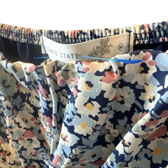 NWT Altered State Foral Long Sleeve Mini Lined Dress with Waist Tie Medium Boho - Picture 4 of 9